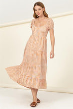 Load image into Gallery viewer, Somewhere to Go Tie-Back Gingham Print Maxi Dress
