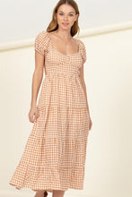 Load image into Gallery viewer, Somewhere to Go Tie-Back Gingham Print Maxi Dress
