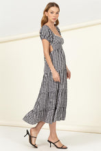 Load image into Gallery viewer, Somewhere to Go Tie-Back Gingham Print Maxi Dress
