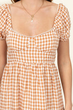 Load image into Gallery viewer, Somewhere to Go Tie-Back Gingham Print Maxi Dress
